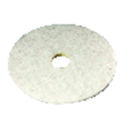 Natural Blend 20 In. D Non-Woven Natural/Polyester Fiber Floor Polishing Pad White